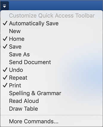 word for mac edit toolbar